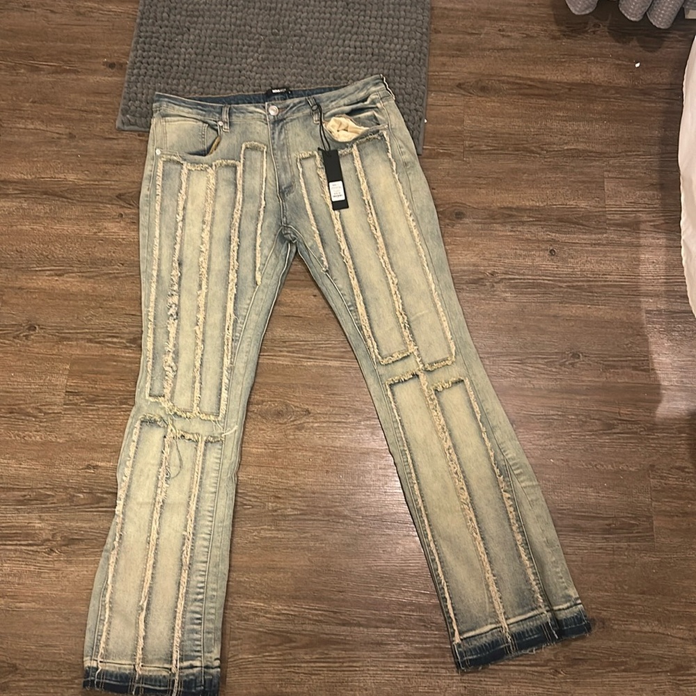 New blue stacked jeans from nova men